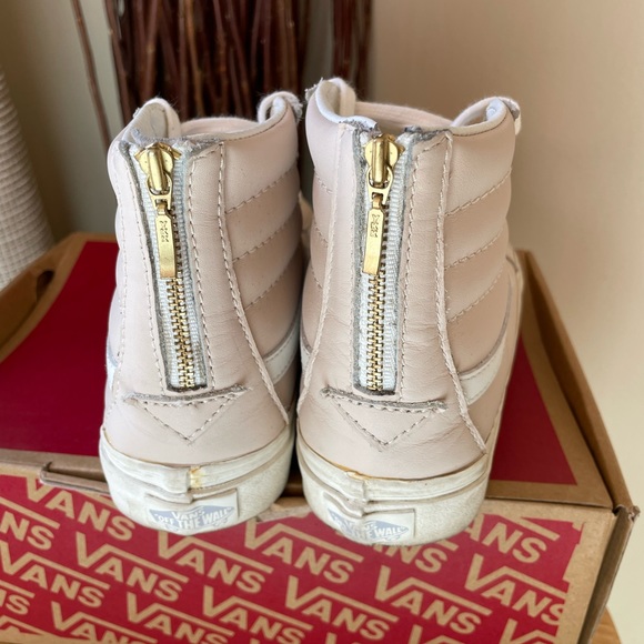 Vans Pink Leather SK8-HI’s - Picture 3 of 4